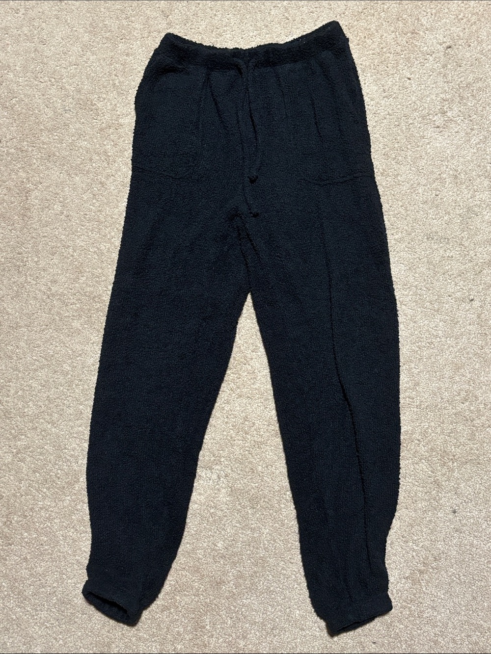 Fuzzy Black Cozy Sweatpants